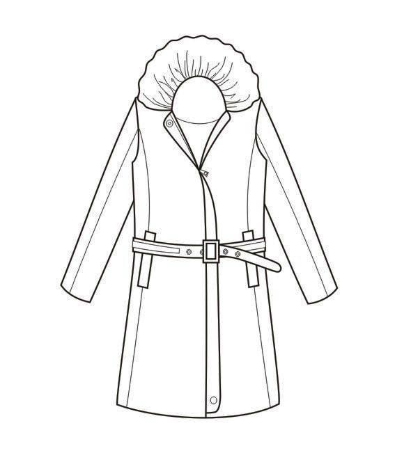 大衣款式圖-女裝設計-服裝設計